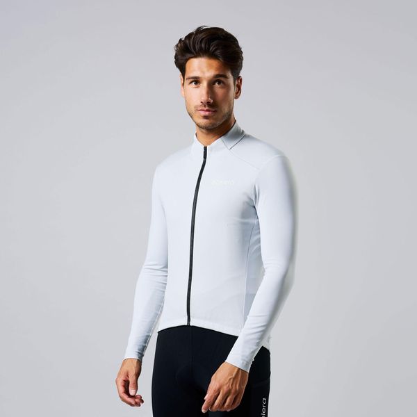 Deep Winter wodoodporna i wiatroszczelna kurtka kolarska. Szare kurtki męskie ACELERA, bez wzorów, sportowe, bez ramiączek, bez kaptura. W wyprzedaży za 211.46 zł.