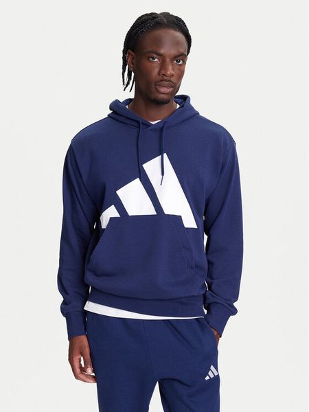 Adidas Bluza Essentials Big Logo JE8890 Granatowy Regular Fit. Niebieskie bluzy nierozpinane męskie ADIDAS, m, bez wzorów, z bawełny, bez ramiączek, bez kaptura. Za 154.99 zł.