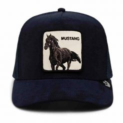 Czapka Goorin Bros The Suede Mustang Navy. Niebieskie czapki męskie Goorin Bros, bez wzorów, sportowe. Za 211.46 zł.
