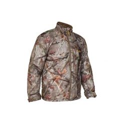 Kurtka myśliwska zimowa ACTIKAM 500 camo. Brązowe kurtki męskie SOLOGNAC, na zimę, z materiału. Za 149.99 zł.
