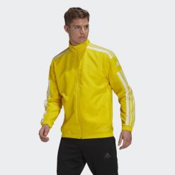 Kurtka adidas Squadra 21 Presentation. Białe kurtki męskie ADIDAS, m, bez wzorów, sportowe, bez ramiączek, bez kaptura. Za 191.05 zł.