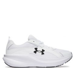 Buty do biegania Under Armour. Białe buty do biegania męskie Under Armour, bez wzorów, bez zapięcia, do biegania. Za 299.99 zł.