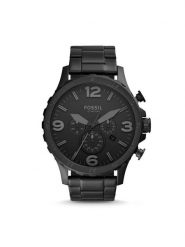 Fossil Zegarek Nate JR1401 Czarny. Czarne zegarki męskie Fossil. Za 979.99 zł.