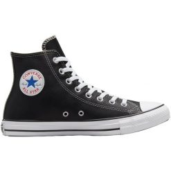 Trampki Converse Chuck Taylor HI Leather. Czarne trampki męskie Converse, bez wzorów, ze skóry, bez zapięcia. Za 351.99 zł.