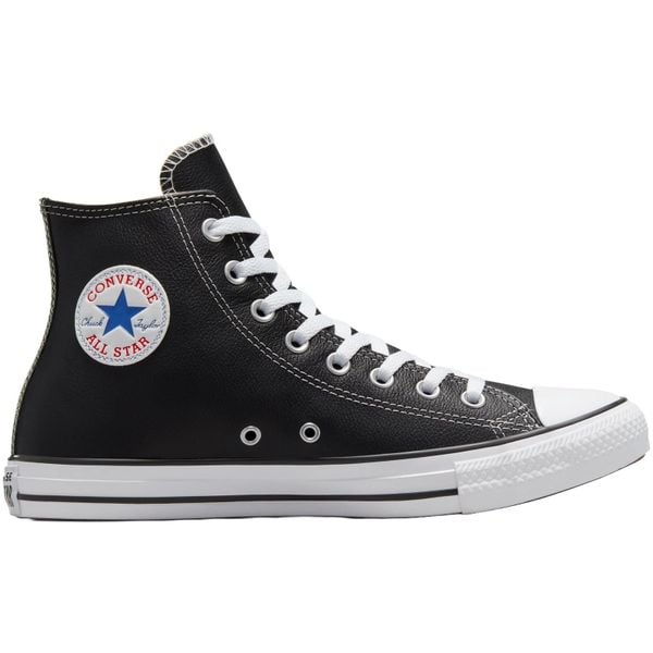 Trampki Converse Chuck Taylor HI Leather. Czarne trampki męskie Converse, bez wzorów, ze skóry, bez zapięcia. Za 490.00 zł.