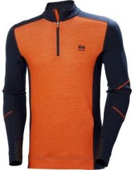Undershirt HELLY HANSEN Lifa Merino Half Zip, orange S. Pomarańczowe bielizna termoaktywna męska Helly Hansen, m, bez wzorów, bez ramiączek. Za 248.66 zł.