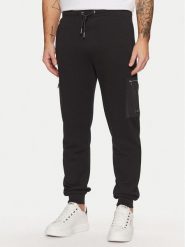 KARL LAGERFELD Spodnie dresowe 705071 551900 Czarny Regular Fit. Czarne spodnie dresowe męskie KARL LAGERFELD, bez wzorów, z bawełny. Za 729.99 zł.