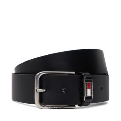 Pasek Męski Tommy Jeans. Czarne paski męskie Tommy Jeans, bez wzorów, z jeansu. Za 189.99 zł.