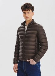 PAKO LORENTE – Brązowa kurtka pikowana. Brązowe kurtki męskie Pako Lorente, na jesień, bez wzorów, bez ramiączek, bez kaptura. Za 299.99 zł.