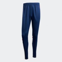 Spodnie piłkarskie ADIDAS Squadra 25 treningowe. Białe długie spodnie sportowe męskie ADIDAS, bez wzorów, na fitness i siłownię. W wyprzedaży za 129.99 zł.