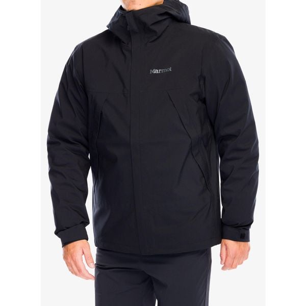 Kurtka przeciwdeszczowa Marmot PreCip Eco Pro Jacket. Czarne kurtki męskie Marmot, m, bez wzorów, bez ramiączek, bez kaptura. W wyprzedaży za 766.80 zł.