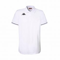 Polo Kappa Barli. Białe koszulki polo męskie Kappa, m, bez wzorów, z bawełny, eleganckie, bez kołnierzyka, bez ramiączek. Za 185.00 zł.