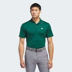 Koszulka Adi Performance Polo. Zielone koszulki polo męskie ADIDAS, m, bez wzorów, z materiału, sportowe, bez kołnierzyka, bez ramiączek. Za 219.00 zł.