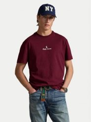 Polo Ralph Lauren T-Shirt 710981370007 Bordowy Classic Fit. Czerwone koszulki polo męskie Polo Ralph Lauren, m, bez wzorów, z bawełny, bez kołnierzyka, bez ramiączek. Za 359.99 zł.
