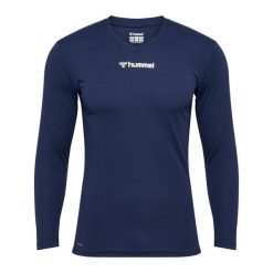 Koszulka z długim rękawem Hummel BL Essential. Niebieskie koszulki męskie z długim rękawem HUMMEL, l, bez wzorów, sportowe, bez kołnierzyka, bez ramiączek. Za 161.50 zł.