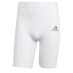 Krótki adidas Techfit Tight. Białe bielizna termoaktywna męska ADIDAS, m, bez wzorów, bez ramiączek, do piłki nożnej, techfit (adidas). Za 129.00 zł.