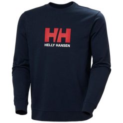 Bluza Helly Hansen Logo. Niebieskie bluzy nierozpinane męskie Helly Hansen, m, bez wzorów, bez ramiączek, bez kaptura. Za 333.50 zł.