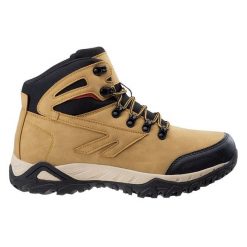 Buty trekkingowe męskie Hi-Tec Medin MID - brązowe, Rozmiar buta 43. Brązowe buty trekkingowe męskie Hi-tec, bez wzorów, z gumy, bez zapięcia. Za 149.99 zł.