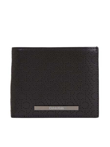 Calvin Klein Portfel Modern Bar Bifold 5Cc W/Coin K50K511835 Czarny. Czarne portfele męskie Calvin Klein, bez wzorów, ze skóry. Za 219.99 zł.