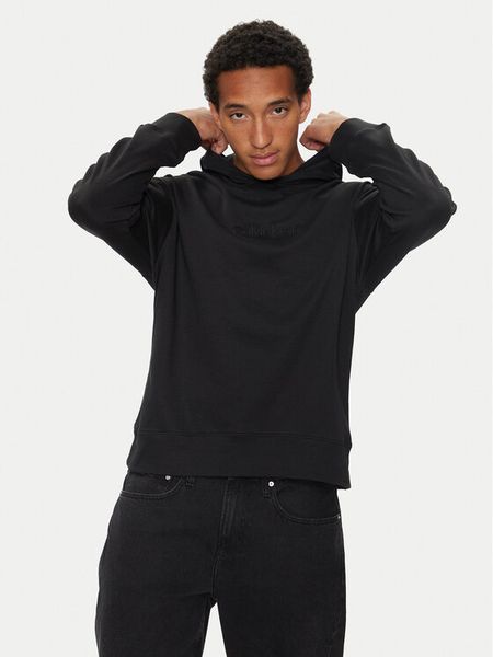 Calvin Klein Bluza 000NM2710E Czarny Regular Fit. Czarne bluzy nierozpinane męskie Calvin Klein, l, bez wzorów, z bawełny, bez ramiączek, bez kaptura. Za 299.99 zł.
