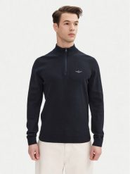 Aeronautica Militare Sweter 251MA1489L506 Granatowy Regular Fit. Niebieskie kardigany męskie Aeronautica Militare, l, bez wzorów, z bawełny, bez ramiączek. Za 299.99 zł.