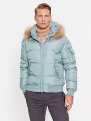 Bomboogie Kurtka puchowa JM603PTNIW3 Niebieski Regular Fit. Niebieskie kurtki męskie Bomboogie, l, bez wzorów, z puchu, bez ramiączek, bez kaptura. Za 1,219.00 zł.