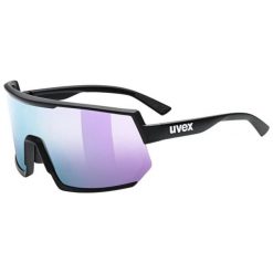 Okulary sportowe Uvex Sportstyle 235. Czarne okulary przeciwsłoneczne męskie Uvex, bez wzorów, sportowe. Za 335.99 zł.