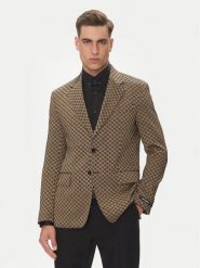 KARL LAGERFELD Marynarka 155106 552115 Brązowy Slim Fit. Brązowe marynarki męskie KARL LAGERFELD, m, bez wzorów. Za 1,399.00 zł.