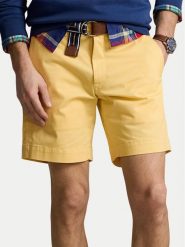 Polo Ralph Lauren Szorty materiałowe 710799213011 Żółty Slim Fit. Żółte szorty męskie Polo Ralph Lauren, bez wzorów, z bawełny. Za 399.99 zł.