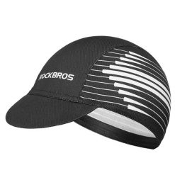 Czapka kolarska Rockbros z daszkiem. Czarne czapki męskie ROCKBROS, bez wzorów, sportowe. Za 49.99 zł.
