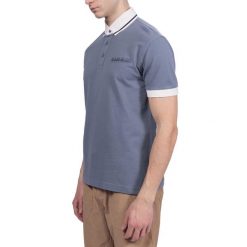 Koszulka polo męska Napapijri E-Zeri. Szare koszulki polo męskie Napapijri, l, bez wzorów, bez kołnierzyka, bez ramiączek. Za 189.99 zł.