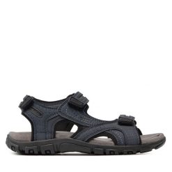 Sandały Geox. Niebieskie sandały męskie Geox, bez zapięcia. Za 199.99 zł.