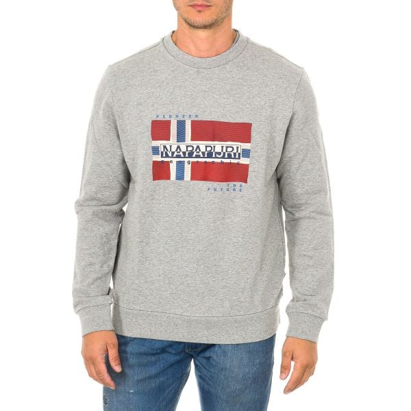 Bluza turystyczna męska Napapijri Bilo. Szare bluzy nierozpinane męskie Napapijri, m, bez wzorów, z bawełny, bez ramiączek, bez kaptura. W wyprzedaży za 316.00 zł.