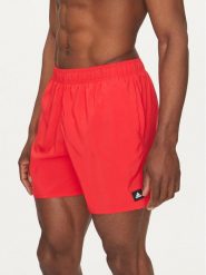 Adidas Szorty kąpielowe Solid CLX JC9919 Czerwony Regular Fit. Czerwone kąpielówki męskie ADIDAS, m, bez wzorów, z syntetyku. Za 129.99 zł.