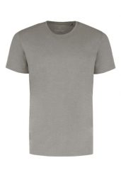 Gładka koszulka TM-MODE. Szare t-shirty męskie Volcano, m, bez wzorów, z bawełny, bez kołnierzyka, bez ramiączek. Za 69.99 zł.