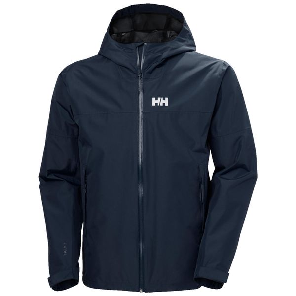 Kurtka wodoodporna Helly Hansen Voyage. Niebieskie kurtki męskie Helly Hansen, m, bez wzorów, eleganckie, bez ramiączek, bez kaptura. Za 775.00 zł.