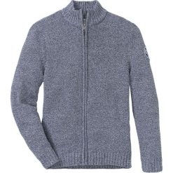 Sweter rozpinany z bawełny z recyclingu Regular Fit bonprix ciemnoniebiesko-biały melanż. Kardigany męskie marki bonprix. Za 109.99 zł.