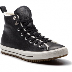 Sneakersy CONVERSE - Ctas Hiker Boot Hi 161512C Black/Egret/Gum. Czarne buty sportowe na co dzień męskie Converse, ze skóry. W wyprzedaży za 299.00 zł.