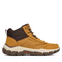 Trekkingi Skechers. Żółte buty trekkingowe męskie Skechers, bez wzorów, bez zapięcia, trekkingowe. Za 359.99 zł.
