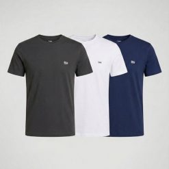 3PAK KOSZULEK T-SHIRT MĘSKI LEE SS SMALL LOGO TEE. T-shirty męskie Lee, m, bez wzorów, bez kołnierzyka, bez ramiączek. Za 219.99 zł.
