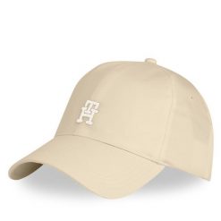 Czapka z daszkiem Tommy Hilfiger. Brązowe czapki męskie Tommy Hilfiger, bez wzorów. Za 129.99 zł.