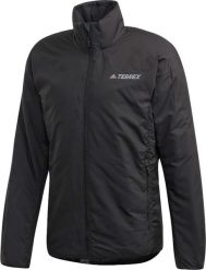 Kurtka męska Adidas Terrex czarna r. M. Czarne kurtki męskie ADIDAS, m, bez wzorów, bez ramiączek, bez kaptura. Za 532.44 zł.