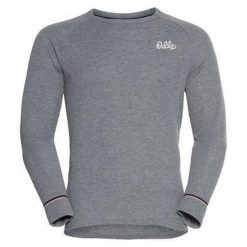 Longsleeve termoaktywny męski ODLO Active Warm Originals Bl Top Crew Neck. Szare bielizna termoaktywna męska Odlo, m, bez wzorów, bez ramiączek, trekkingowe. Za 299.99 zł.