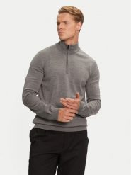 Hugo Sweter San Quirin-M 50474175 Szary Regular Fit. Szare kardigany męskie Hugo, bez wzorów, z wełny, bez kołnierzyka, bez ramiączek. Za 339.99 zł.