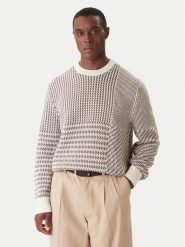 Calvin Klein Sweter LV04LD306G Beżowy Regular Fit. Brązowe kardigany męskie Calvin Klein, m, bez wzorów, z wełny, bez ramiączek. Za 949.99 zł.