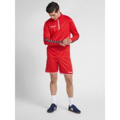 Hummel bluza sportowa na trening hml Authentic Half Zip Sweatshirt. Czerwone bluzy nierozpinane męskie HUMMEL, xl, bez wzorów, sportowe, bez ramiączek, bez kaptura. Za 160.00 zł.