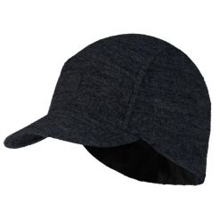 Czapka z daszkiem dla dorosłych Merino Fleece Pack Cap. Czarne czapki męskie Buff, bez wzorów, z wełny, sportowe. Za 179.99 zł.