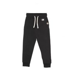 Spodnie dresowe z bawełna z kieszenie na czas wolny. Czarne spodnie dresowe męskie LEONE 1947 APPAREL, bez wzorów, z bawełny. W wyprzedaży za 79.36 zł.