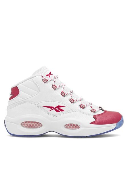 Reebok Sneakersy Question Mid 100074721 Biały. Białe buty sportowe na co dzień męskie Reebok, m, bez wzorów, ze skóry, bez ramiączek, bez kaptura. Za 699.99 zł.