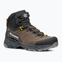 Buty trekkingowe męskie SCARPA Rush TRK Pro GTX. Brązowe buty zimowe męskie Scarpa, bez wzorów, sportowe, bez obcasa, bez zapięcia. Za 1,017.05 zł.